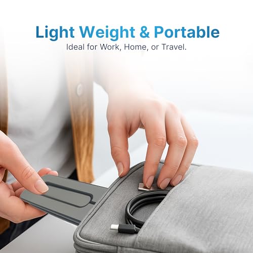 Image of Geonix Trek T1 ABS Plastic Laptop Stand Height & Angle Adjustable | Foldable | Portable | Supports Maximum 5kg of Weight |Support Upto 17 inch (Black)