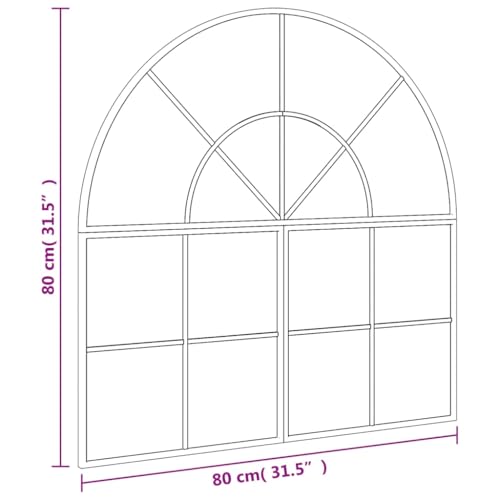 Reflet clair avec ce miroir suspendu de chambre en fer noir mat - 7