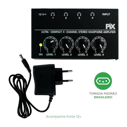 Amplificador Para Fone De Ouvido 4 Canais - Retorno Fone