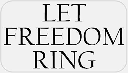 Let Freedom Ring - 25 Stickers Pack 2.25 x 1.25 inches - America USA