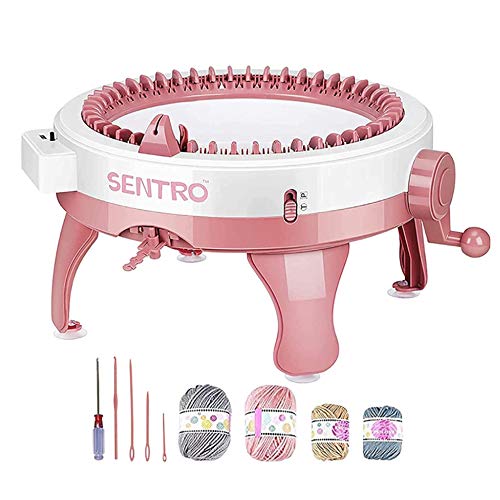 48 Needles Knitting Machine, Smart Weaving Knitting Round Loom with Row Counter, Knitting Board Rotating Knit Loom Machine Kit for Adults/Kids Birthday Gift (48-Needles)