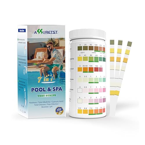 7-Way Pool Test Strips, 100 Strips Water Chemical Testing for Hot tub and Spa, Accurate Test...