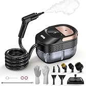 ODSD Steam Cleaner for Home & Car, 3-Level Adjustable Steamer for Cleaning, 15s Heat-Up & 1.6L Large Tank, Handheld Steam Cleaner for Car Detailing, Home, Tile, Grout,Furniture with 15pcs Accessories