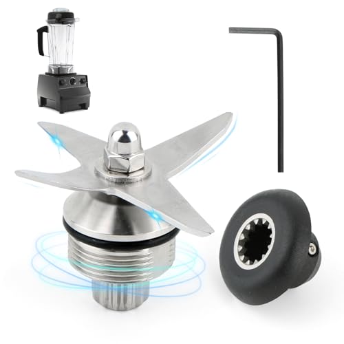 Blade Replacement Parts for Vitamix 500 5200 6300 VM0103 Blender Wet Blade Replacement Assembly with Wrench and Drive Socket Compatible with 64oz and 32oz Container