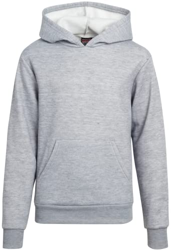 Quad Seven Boys' Sweatshirt - 2 Pack Fleece Pullover Or Full Zip Hoodie (Size: 8-18), Size 8/10, Black/Grey #TOP5
