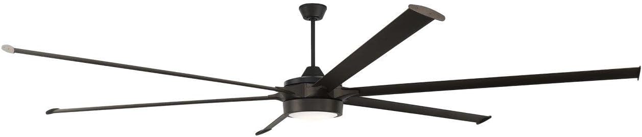 Craftmade 120" Prost Indoor/Outdoor Espresso Finish Ceiling Fan, Integrated LED Light, (Optional), Remote Included, Smart WiFi Enabled with Voice Activation, works with Alexa & Smart Home Devices