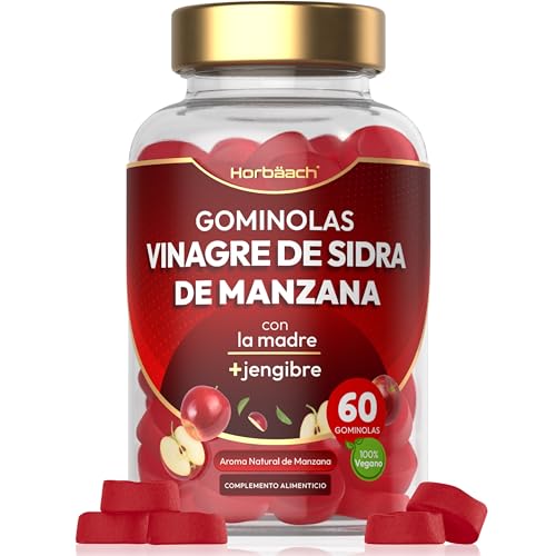 Gominolas de Vinagre de Sidra de Manzana | Con La Madre del Vinagre | 60 Gominolas Veganas | Apple...