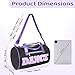 Dance Duffle Bags for Dancers, Girls, Teens, and Student Athletes, Fun Dance Workout Duffel Bag for Girls and Boys (Black/Purple)