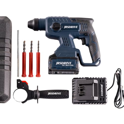 Image of Eastman Cordless Brushless Rotary Hammer 500W with Lithium Battery, 22mm chuck, 1400RPM No Load Speed, 4700BPM impact Energy Comfort Grip and Free Socket Drilling Machine (ECHD-22)