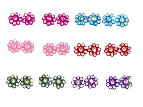 Basuri Creation® Laddu Gopal Beautiful Deity Earings/Deity Tops for All Idols/Mix Colours/Set of 6 (Size 6no) 2208