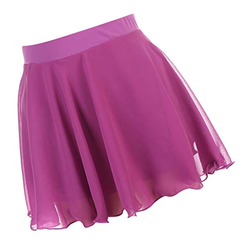 Almencla Vestido de Patinação Artística No Gelo Feminino Saia de Patinação de Patins de Dança Rosa V