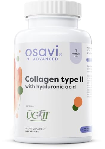 Osavi Collagen Type II with Hyaluronic Acid 60 Caps | UCII Undenatured Collagen for Joint & Cartilage Health | Supports Collagen Formation & Bone Function | with Rose Hip Extract & Vitamin C