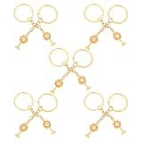 NUOBESTY 10 Unidades Llavero Dorado de Copa Sagrada de Aleación de Zinc Elegante para Recuerdo de Comunión y Bautizo Obsequio Sentimental para Padrinos