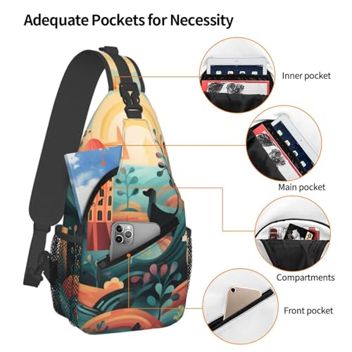 Bolso Pequeño Bandolera para Senderismo con Diseño de Teckel miniatura 4