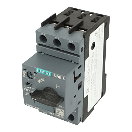 Interruptor automático de caja moldeada Siemens 3RV2021-4NA10 Class 10 de tamaño S0 por tornillo