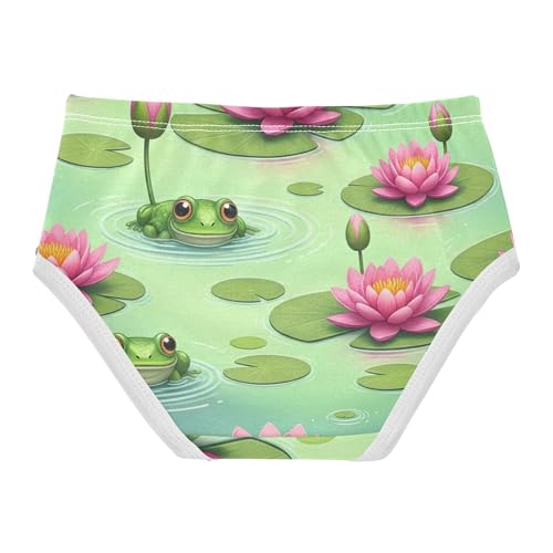 Cute Frogs Lily Pads Summer Girls Underwear Toddlers 2t Cotton Panties for Girl Colorful Undies Kids Briefs2