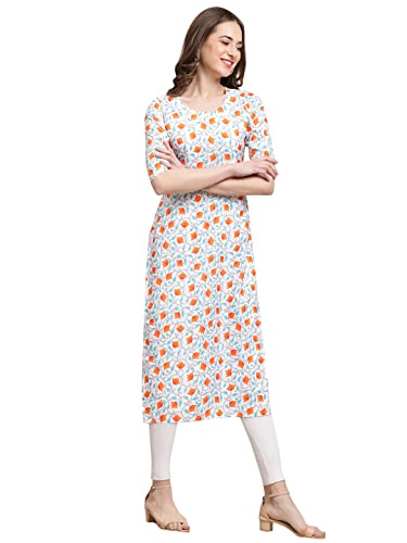 Image of Pinkmint Women's Crepe Digital Print Straight Kurta [Pack of 6] (CKE-329-353-330-333-341-343)