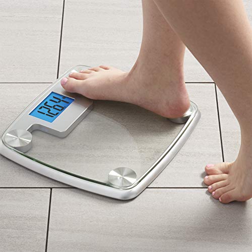 InstaTrack Digital Bathroom Scale, Scales for Body Weight, Auto Recognition, Measures Weight up to 440 lbs, Includes Batteries, Silver - Thumbnail 2
