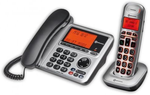 amplicomms Bigtel 1480 Cordless Phone with Answering Machine ( Hands Free Functionality, Elderly Friendly Phone )