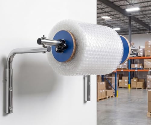 Wall-Mounted Bubble wrap roll Dispenser 11.8 inches, the Bubble wrap Machine is Very Suitable for Packaging Cushioning and Protection of Various Goods in Warehouse Logistics (11.8 inches)