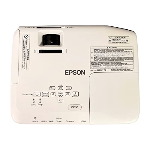 Image of Epson VS330 3LCD Projector 2700 ANSI HD 1080p HDMI, Bundle Remote Control, HDMI Cable, Power Cable (Renewed)