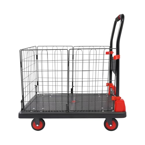 wruoiweods Platform Cart with Cage
