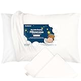 KeaBabies Toddler Pillowcase 14x20 - Organic Cotton Jumbo Toddler Pillowcase for Kids,Boys,Girls,Soft & Durable Cotton Cover for Miniature Sleepy Pillows,Cute Colors,Pillow Sold Separately(Soft White)