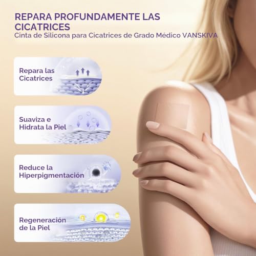 Miniatura 2 de Vanskiva Parches Cicatrizantes 4x150cm Silicone Scar Sheets Reutilizable