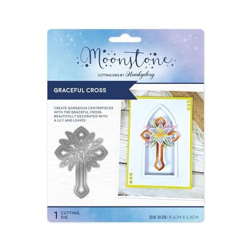 Hunkydory Moonstone - Graceful Cross Die - MSTONE650, Silver