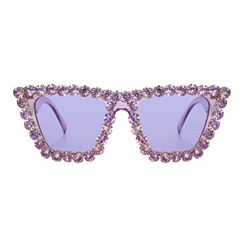 Image of Xpectrum Sparkly Diamond Sunglasses Bling Square Frame Festival Disco Rhinestone Accessories