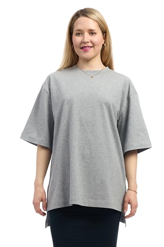 Image of ESTEEZ Womens Oversized Cotton High Low Tunic T-Shirt Dress