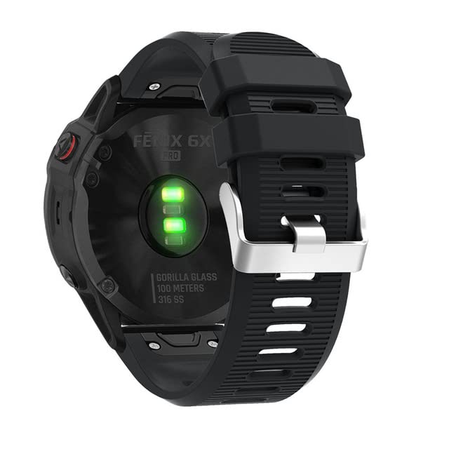 Correa de silicona de 26 mm para Garmin Fenix 5X Plus 6X Pro color ágata