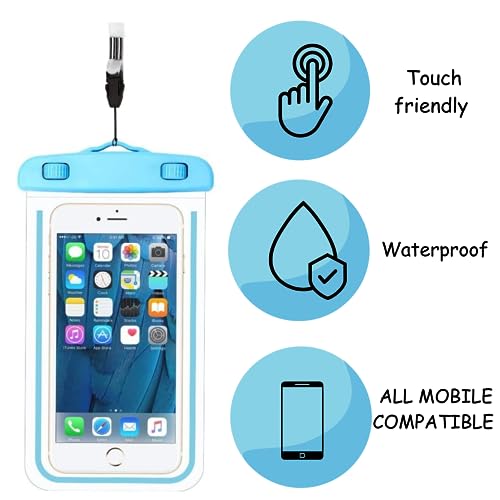 Image of Nylon Mobile Cover Waterproof Pouch Mobile Cases Transparent Phone Case Underwater Cover Sealed Cellphone Pouch for All Mobiles up to 6.5 inches