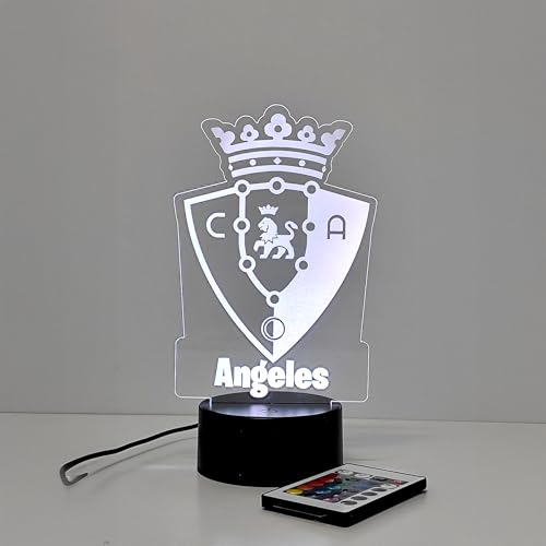 Genérico LTRESD Lámpara 3D OSASUNA - LED con Control Remoto Luz