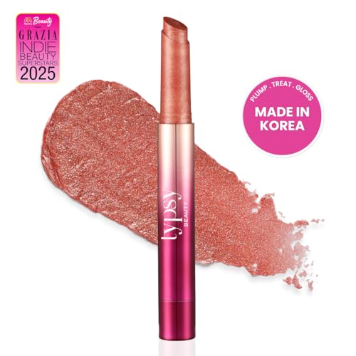 Image of Typsy Beauty Glossified Lip Plumer- Seoulmate with Shimmer | 3-in-1 | Hydrating & Nourishing Lip Balm | Instant Fullness with Lip Plumper | High Shine Lip Gloss | Formulated In Korea | 2.6gm