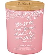 Christian Art Gifts All Natural Soy Wax Scented Candle for Women: Be Still & Know Encouraging Bib...