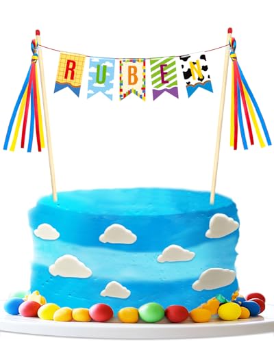 Story Cake Topper – DIY Personalized Toy-Inspired Birthday Banner for Kids | DIY Toy Theme Cake Decoration for Smash Cakes, Birthday Parties