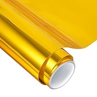 VINYL FROG Adhesive Vinyl Roll – Glossy Chrome Mirror Gold Permanent Cutting Vinyl 30.5x155cm Craft Vinyl Works with Cameo and Other Cutters