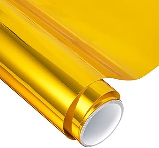 VINYL FROG Adhesive Vinyl Roll  Glossy Chrome Mirror Gold Permanent Cutting Vinyl 30.5x155cm Craft Vinyl Works with Cameo and Other Cutters