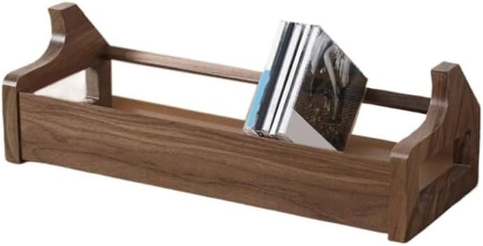 Cd Rack Desktop Vinyl Records Stand Wooden Storage Holder for Home Office Lounges,