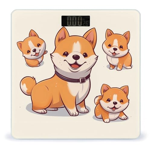 Báscula digital para baño con diseño de perro Shiba Inu 400 lb miniatura 1