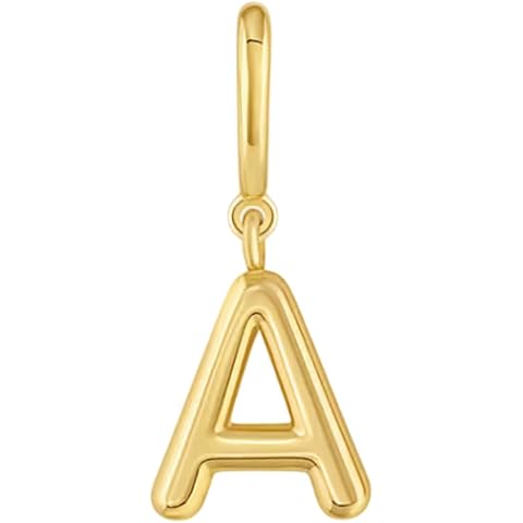 gorjana - Alphabet Helium Parker Charm - 18k Gold-Plated Finish - Initial Design Charm - Hinge Closure - Lightweight and Comfortable