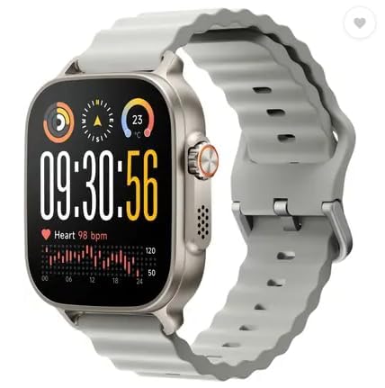Image of realme Watch 5,1.97 inch AMOLED,Upto 20 Days Battery,BT Calling,GPS,Compass,IP68 Smartwatch (Titanium Silver Strap, One Size)