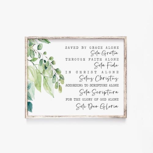 The 5 Solas Print Five Reformed Theology Reformation Soli Deo
