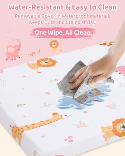 Image of lasoftan Pack and Play Mattress - 38 inch x 26 inch Soft Mini Pad Breathable Portable Mattres Waterproof & Washable Perfectly fits Pack n Play