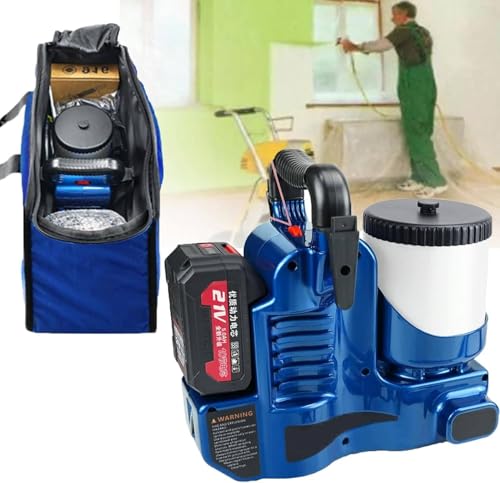Máquina de pulverización de pintura inalámbrica, pulverizador sin aire de alta presión con 6 ajustes de velocidad de engranaje, presión máxima de 15 MPA para pintar paredes y techos de casa