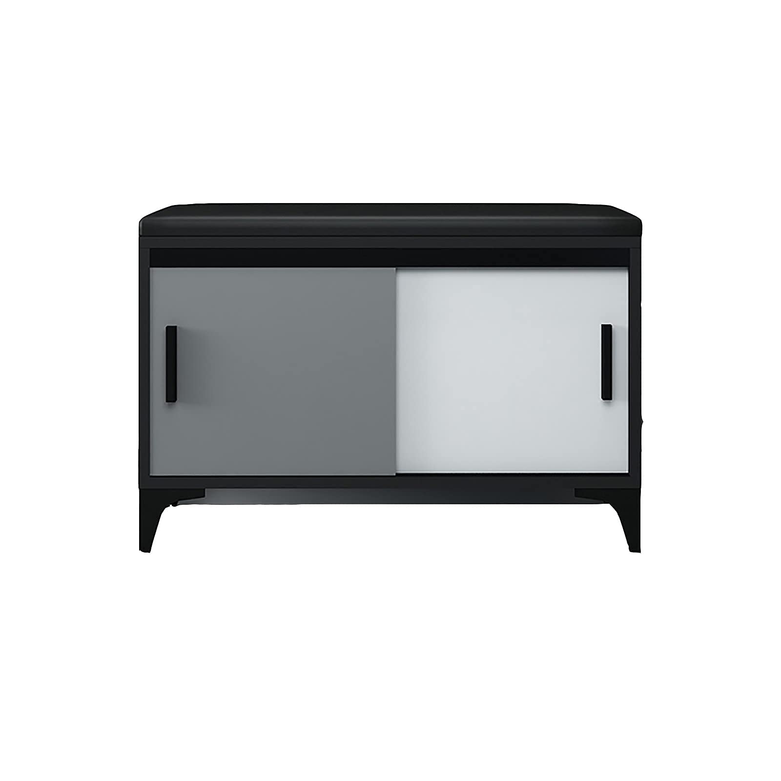 Banc de rangement chaussures avec étagère réglable et meuble bas de couloir