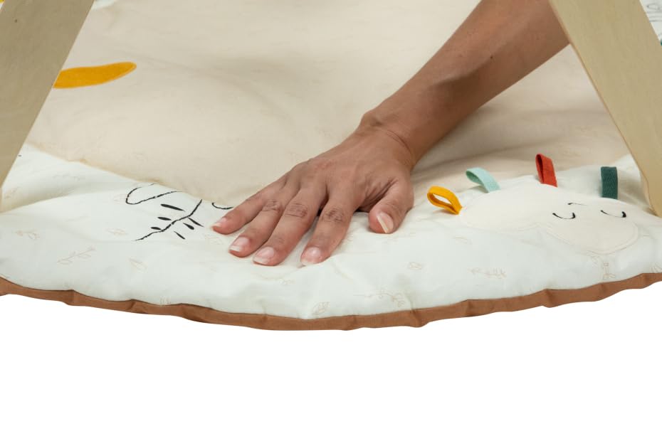 Tiny Love Luxe Developmental Gymini, Baby-Aktivitätsdecke, 0M+, Spielmatte für Babys, 360° Aktivitäten, Bauchlage-Trainer, Spielzeug zum Mitnehmen, umweltfreundliche Materialien, Garden of Adventures
