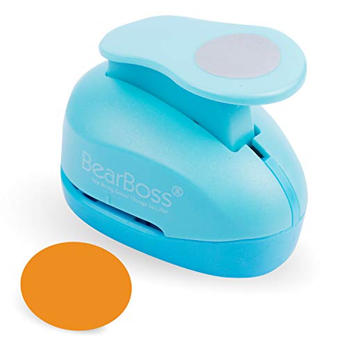 BearBoss Circle Hole Punch, Paper Punch Shapes, 1â€ Craft Paper Puncher for Cardstock Scrapbooking Festival Paper Greeting Card DIY Albums Photos (Ocean Blue)