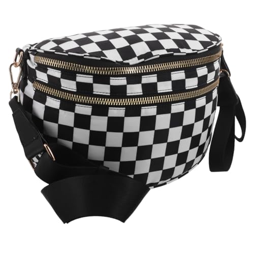 Sac banane à carreaux pour femme grand format avec bandoulière pratique Healvian